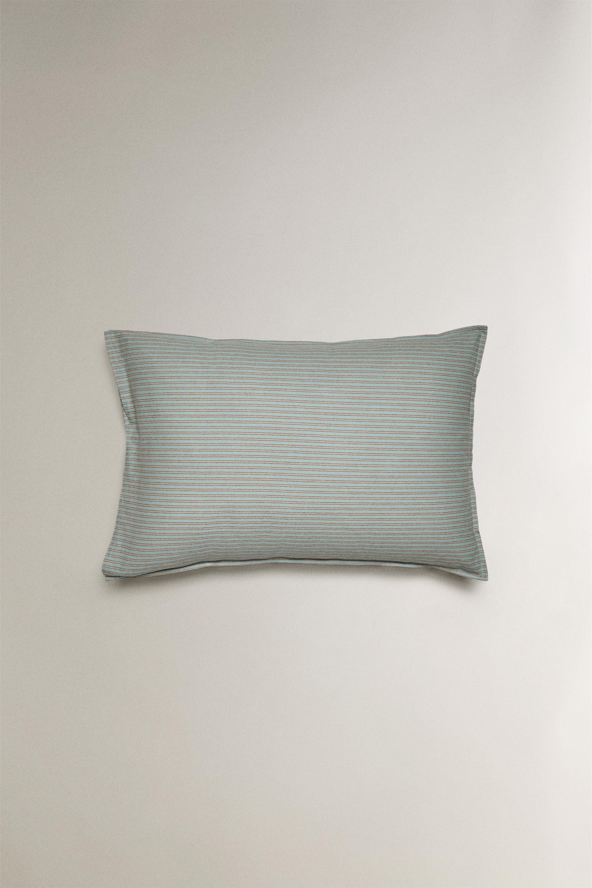 KIDS STRIPED FLANNEL PILLOWCASE